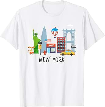 Amazon.com: New York City NY Icons Souvenir Kids Gift T